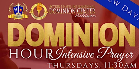 Thursday Dominion Hour: Teaching and Intensive Prayer (via our Prayerline )