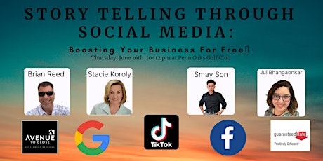 Storytelling Through Social Media-Boosting Your Business for Free tickets