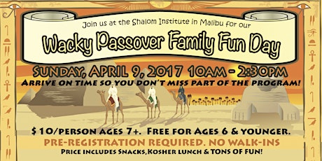 Primaire afbeelding van Passover Family Adventure & Fun Day 2017