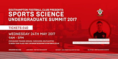 Southampton F.C. Sports Science Undergraduate Summit 2017 primary image
