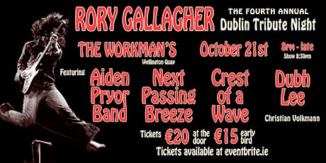 Rory Gallagher Dublin Tribute Night bilhetes