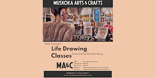 MAC Presents Life Drawing Classes - Instructed by Neil Sternberg