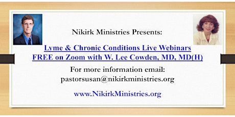 Lyme & Chronic Conditions Live Webinars FREE on Zoom tickets