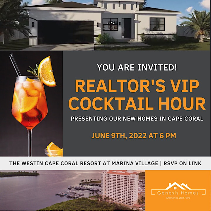 (FREE) REALTOR'S VIP COCKTAIL by GENESIS HOMES | Westin Cape Coral Resort image