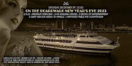 San Diego New Year's Eve On the Boardwalk Cruise 2023 tickets