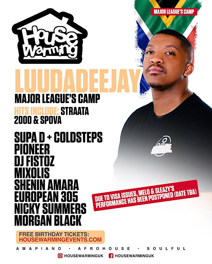 House Warming presents LUUDADEEJAY - Tickets also available on the door image