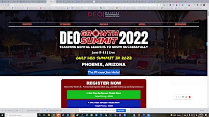 DEO Summit 2022 - Dental Entrepreneur Organization Conference in Phoenix AZ tickets