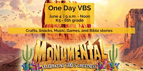 Hardin Valley One-Day VBS - Music, Bible Stories, Games, Snacks, & Crafts tickets