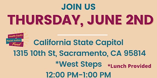 Health Equity and Racial Justice Fund Rally Sacramento