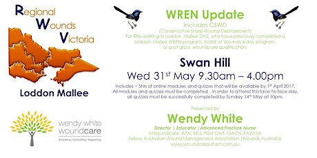 WREN Update inc. CSWD practicum - Swan Hill rescheduled to Fri 18th Aug 2017 primary image