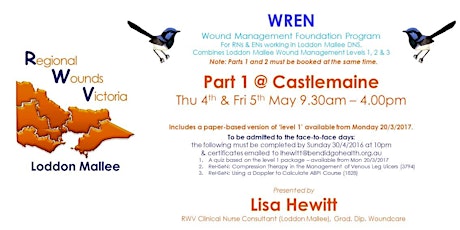WREN Program Part 1 @ Castlemaine Thu 4 & Fri 5 May 2017 primary image