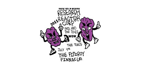 RESEARCH REACTOR CORP (SYD), PHIL AND THE TILES & THE TOADS at THE PINNACLE tickets