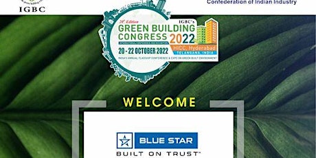 20th edition of India's Flagship Event - Green Building Congress tickets