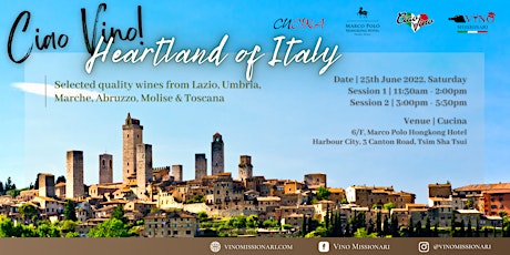 Ciao Vino 2022 - Heartland of Italy - Session 1 tickets