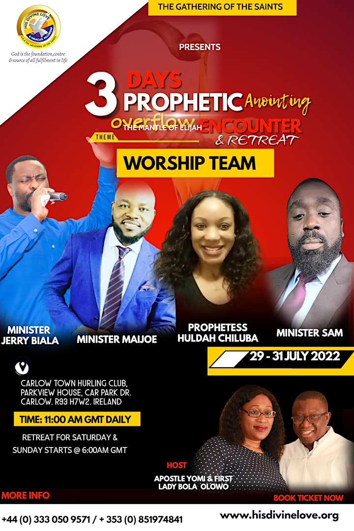3 DAYS PROPHETIC ANOINTING OVERFLOW ENCOUNTER & RETREAT image
