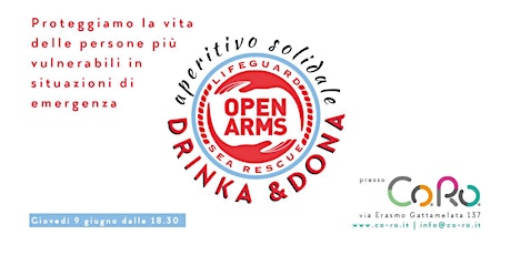 Drinka&Dona - aperitivo solidale a favore della ONG Open Arms biglietti