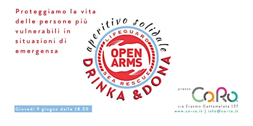 Drinka&Dona - aperitivo solidale a favore della ONG Open Arms
