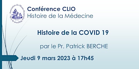 Conférence CLIO : Histoire de la COVID 19 billets