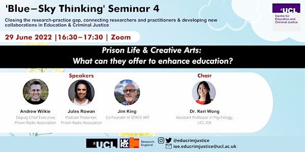 Prison Life & Creative Arts: What can they offer to enhance education?