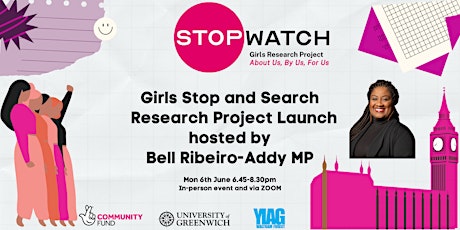 Girls stop and search research launch hosted by Bell Ribeiro-Addy MP tickets