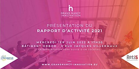 Image principale de Présentation du rapport d'activité 2021 de Grand Nancy Innovation