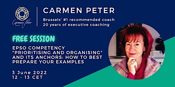 Free session-EPSO Competency "Prioritising and Organising" and its anchors