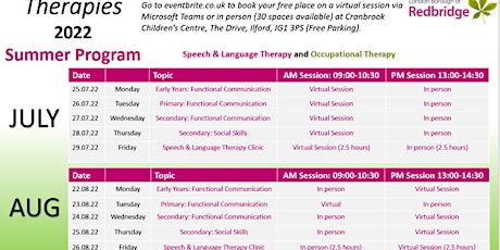 VIRTUAL Speech & Language Therapy Clinic tickets