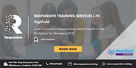 Level 3 Award in Understanding Mental Health in the Workplace for Managers tickets