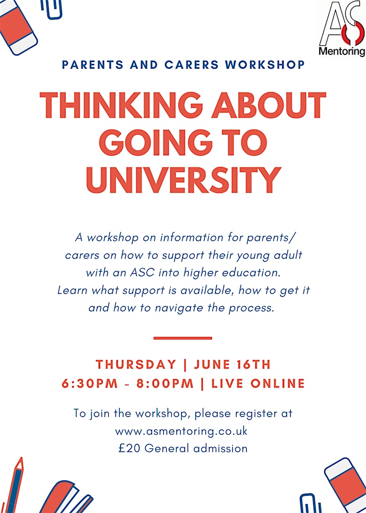 Parents and Carers Workshop: Thinking about Going to University image