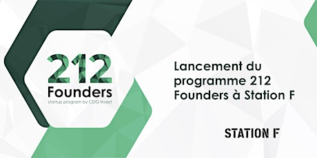 Lancement 212 Founders @Station F - Paris billets