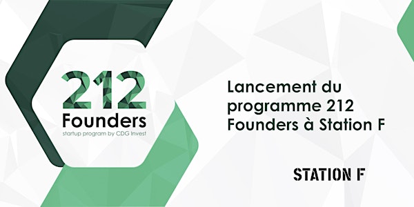 Lancement 212 Founders @Station F - Paris