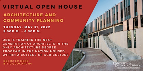 UDC Architecture and Community Planning Open House tickets
