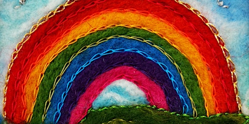 Rainbow  Jane Threads - creating with felt, fabric, yarns, sequins, buttons