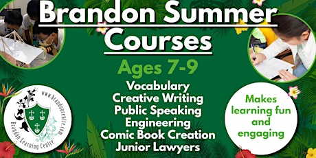 BRANDON SUMMER COURSES -  AGE 7-9 primary image