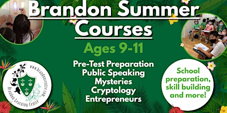 BRANDON SUMMER COURSES - AGE 9-11 primary image