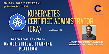 Free Webinar - Certified Kubernetes Administrator  on latest Version 1.21 tickets