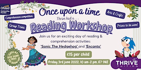 Half Term Encanto & Sonic The Hedgehog Reading Workshop tickets