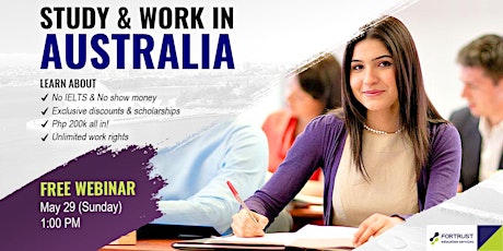 Study and Live in Australia with Fortrust PH (May 29, 1pm) tickets