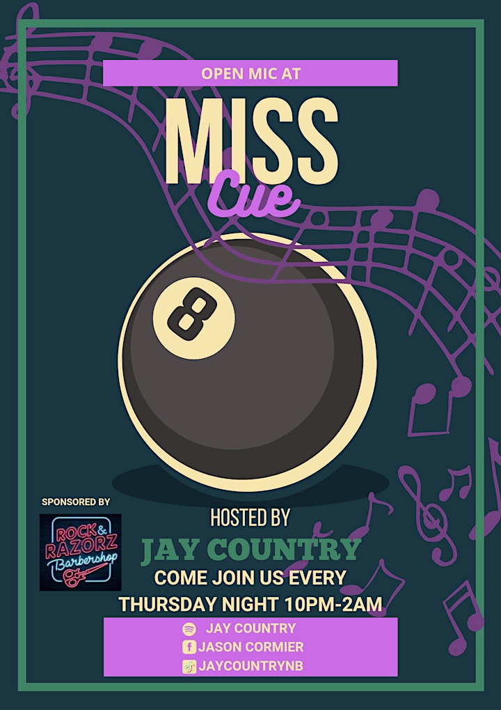 Open Mic - Hosted by Jay Country at Miss Cue image