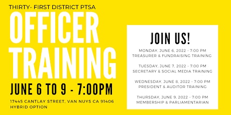 Spring Officer Training | 31st District PTSA tickets