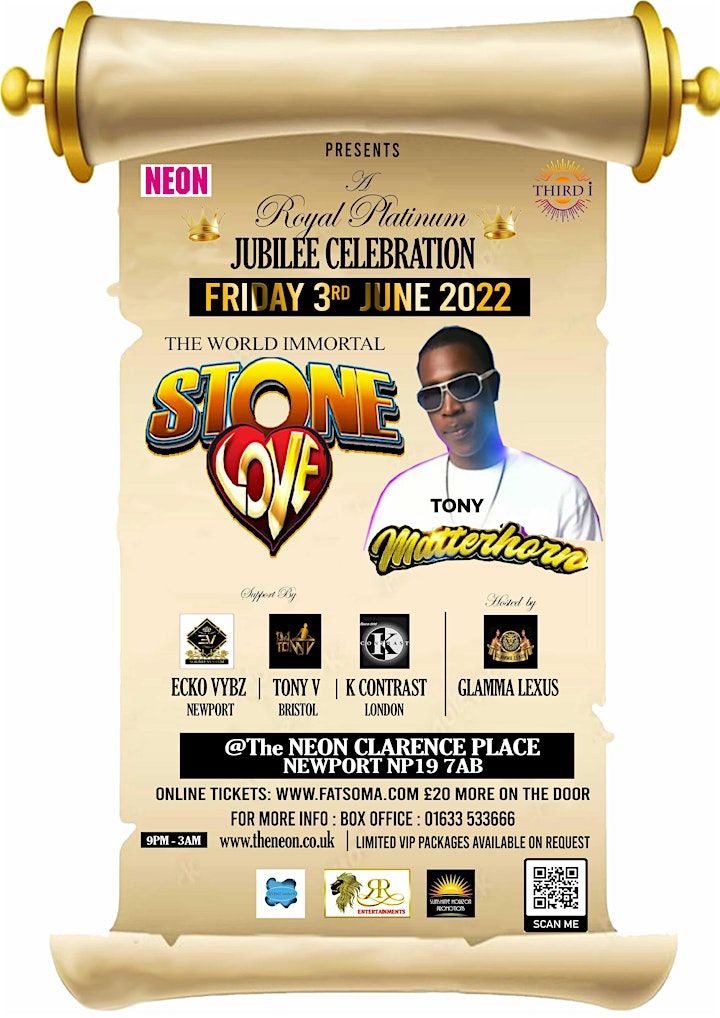 Win A Pair Of Stone Love & Tony Matterhorn @ NEON, Newport June 3 Tickets image