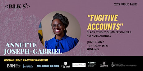 Black Studies Summer Seminar - Keynote with Annette Joseph-Gabriel