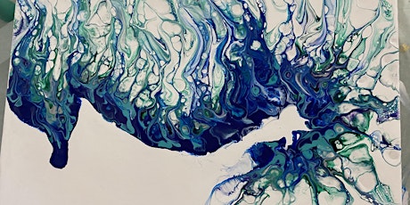 Seahorse Paint Pouring Canvas  Class tickets