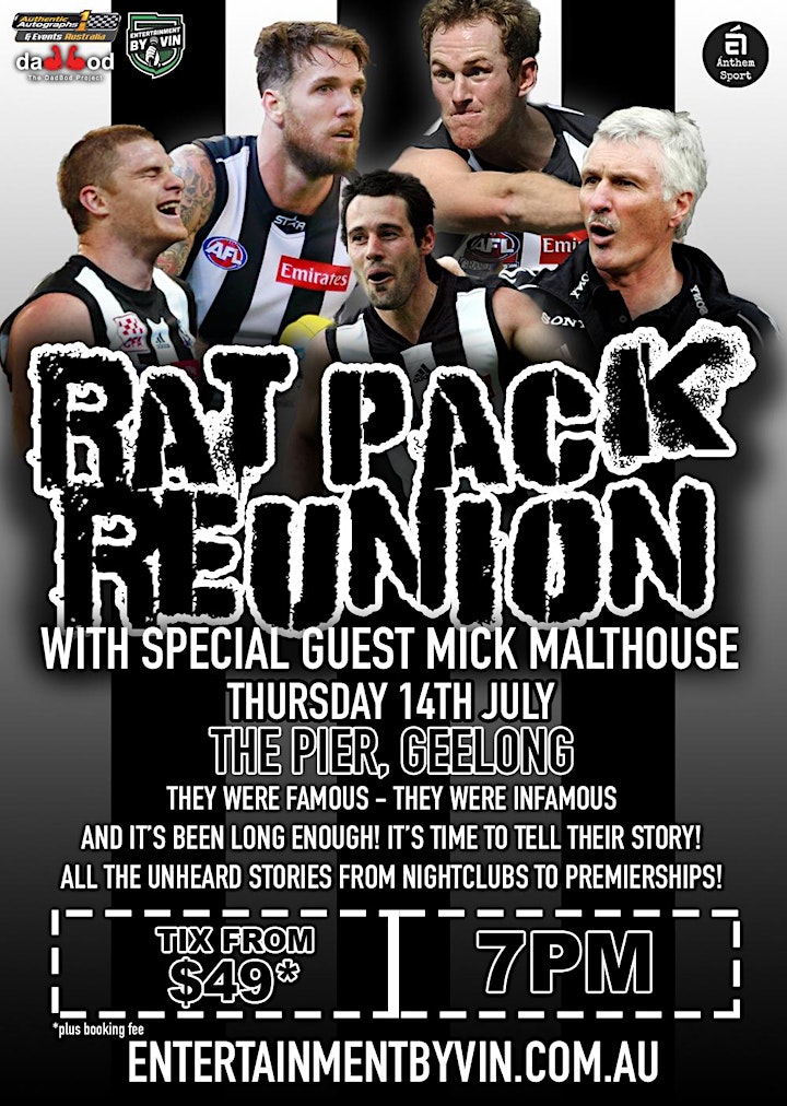 Rat Pack  Reunion plus Mick Malthouse LIVE at The Pier, Geelong! image