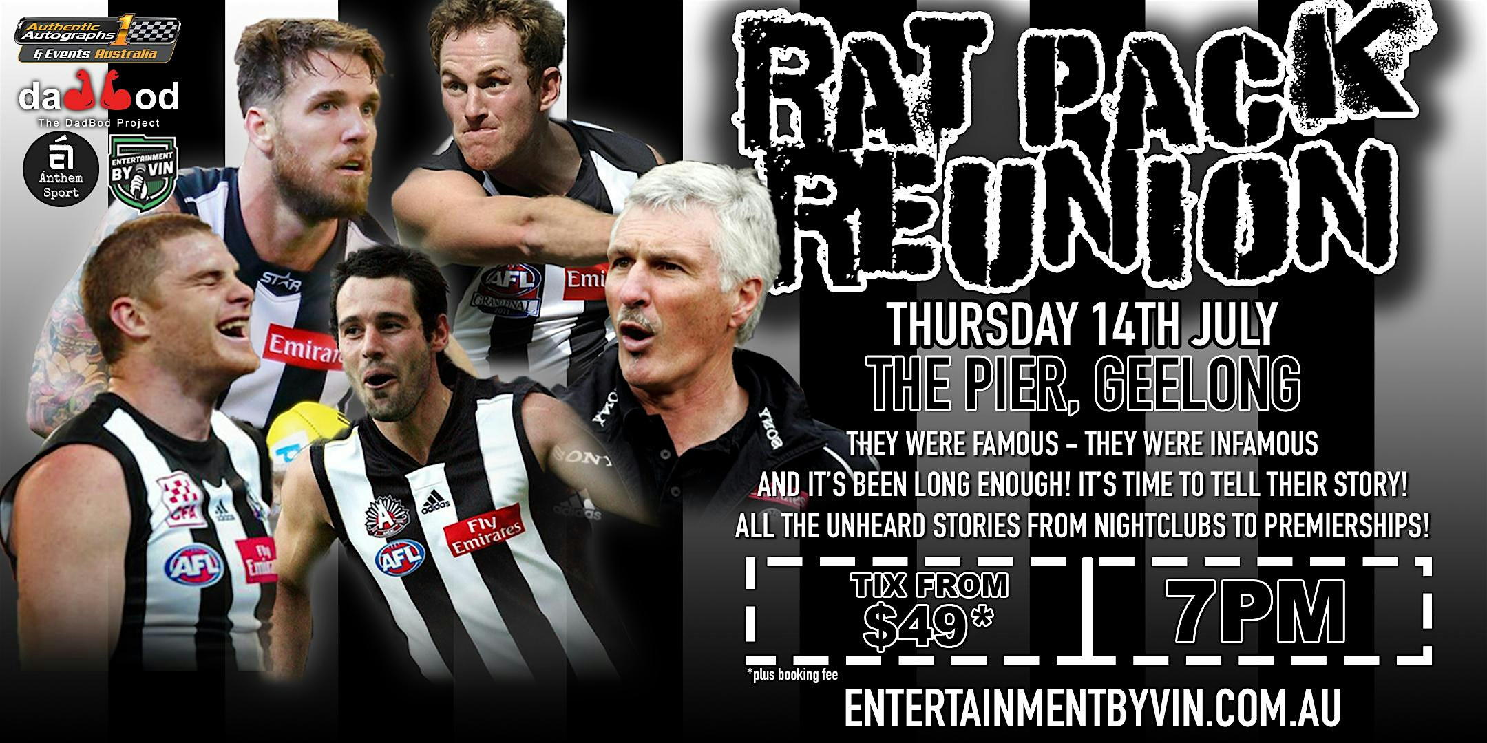 Rat Pack  Reunion plus Mick Malthouse LIVE at The Pier, Geelong!