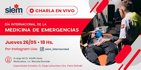 Charla Online - DÍA INTERNACIONAL DE LA MEDICINA DE EMERGENCIAS entradas