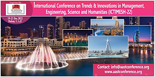 International Conference on Trends and Innov. in Mgmt. Engg. ..,Dubai