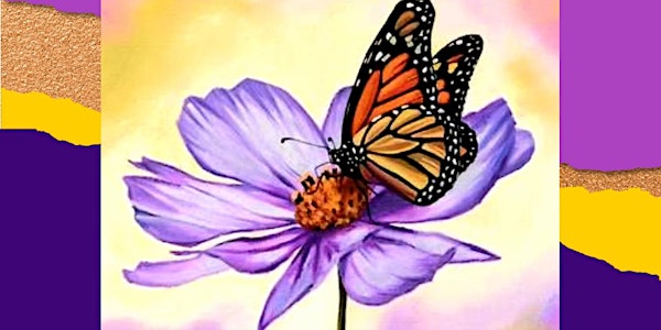 Paint & Pour: Lavender Butterfly Kisses