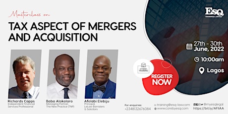 MASTER CLASS ON TAX ASPECT OF MERGERS & ACQUISITION tickets