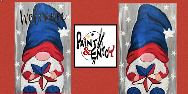 Paint and Enjoy at Benigna's Winery “Patriotic Gnome  ” on Wood